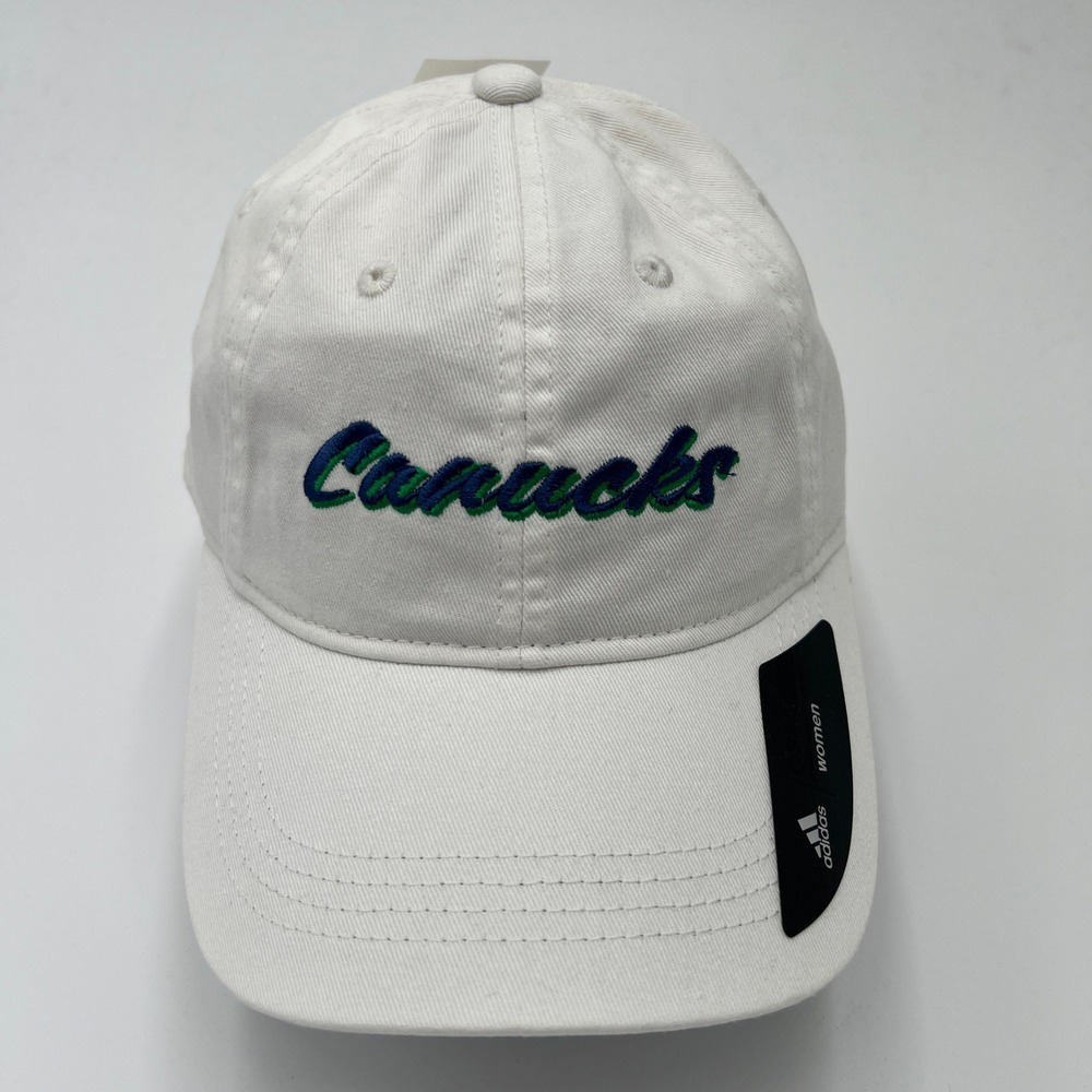 Vancouver Canucks‎ Adidas Strapback Hat White One Size NHL New w/ Tags